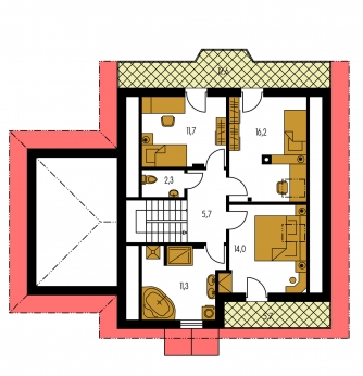 Floor plan of second floor - KLASSIK 118